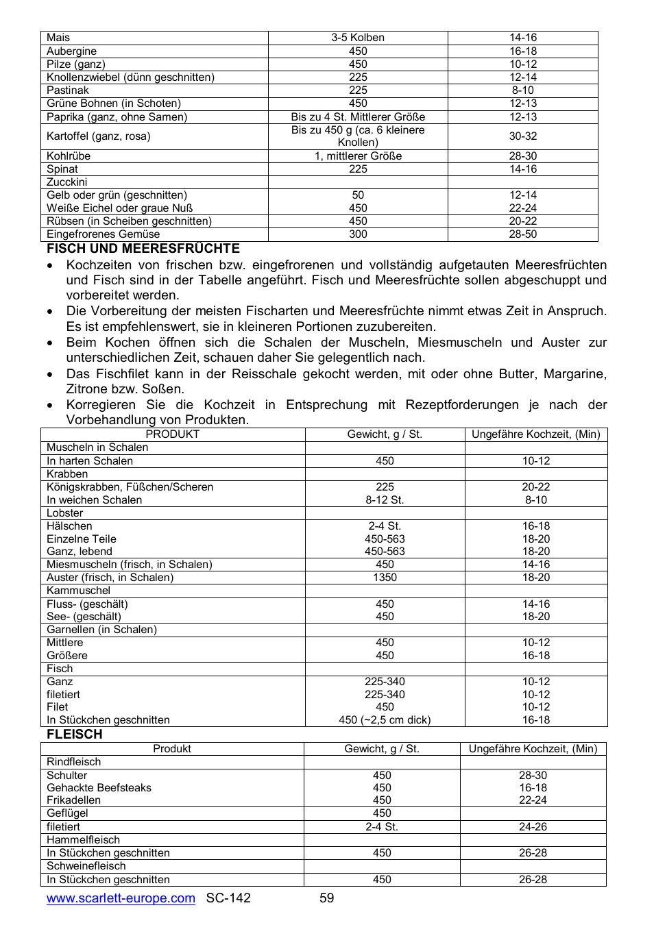 Scarlett SC-142 User Manual | Page 59 / 60