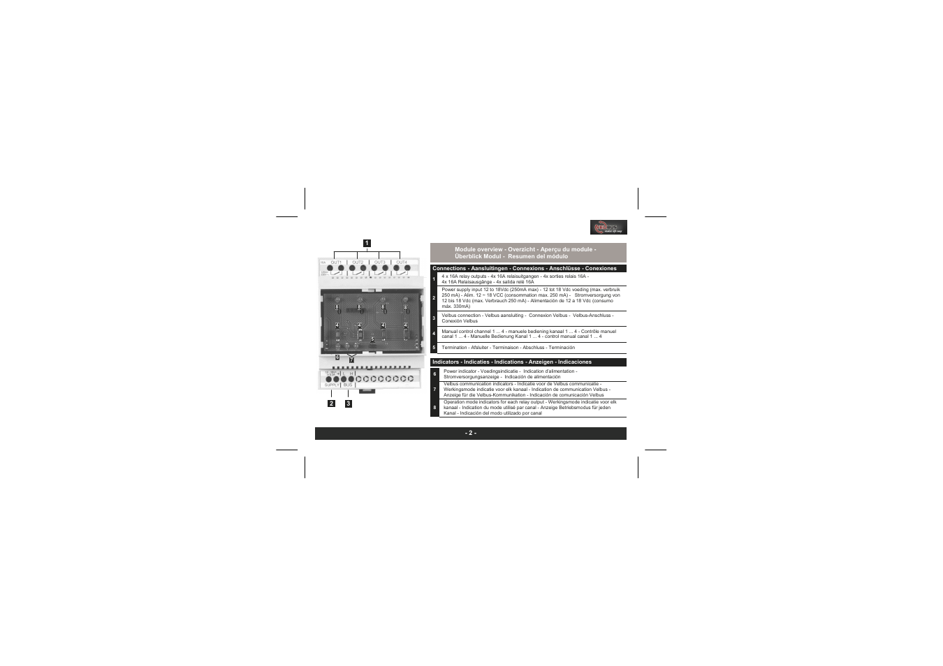 Velleman projects VMB4RYNO Short user manual User Manual | Page 2 / 8