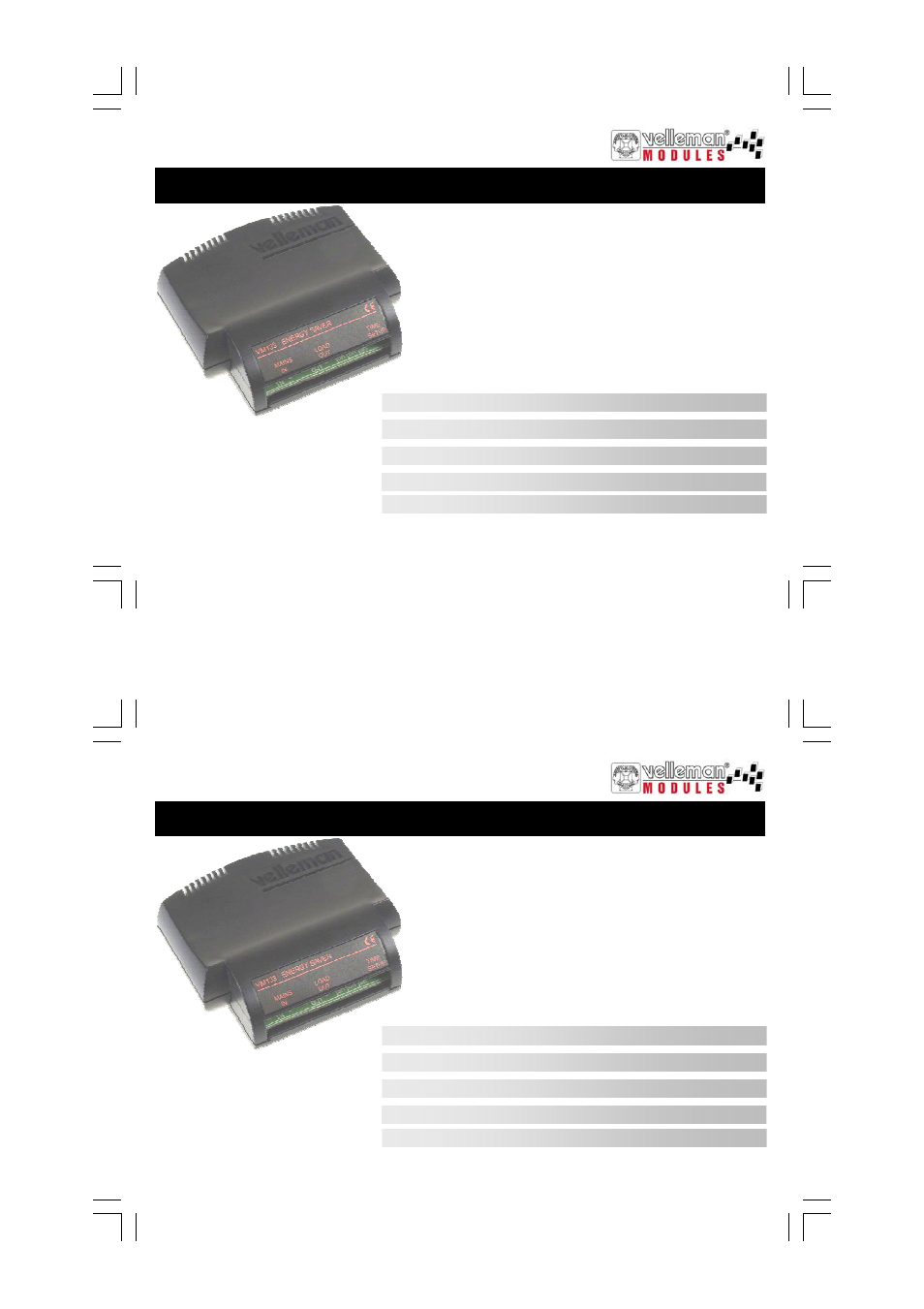 Velleman VM133 User Manual | 24 pages