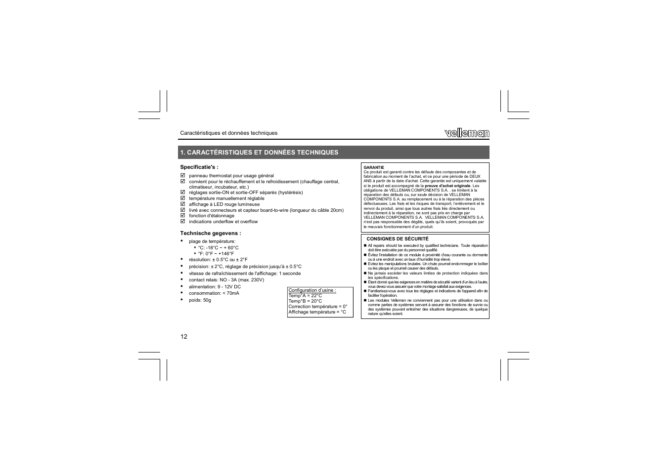 Velleman VM148 User Manual | Page 12 / 24