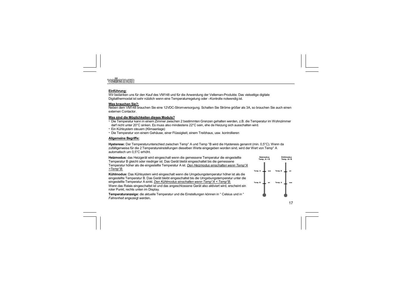 Velleman VM148 User Manual | Page 17 / 24