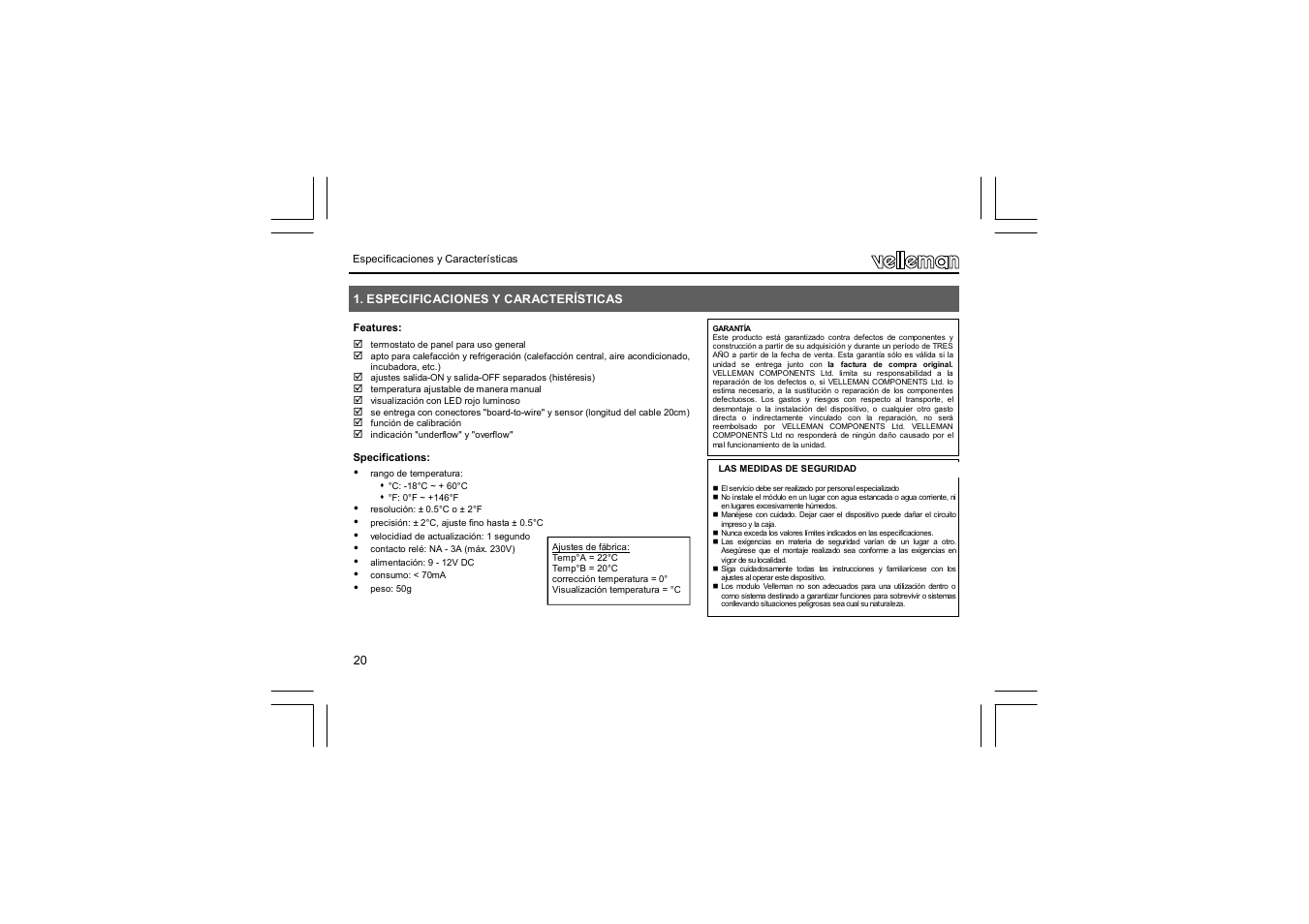 Velleman VM148 User Manual | Page 20 / 24