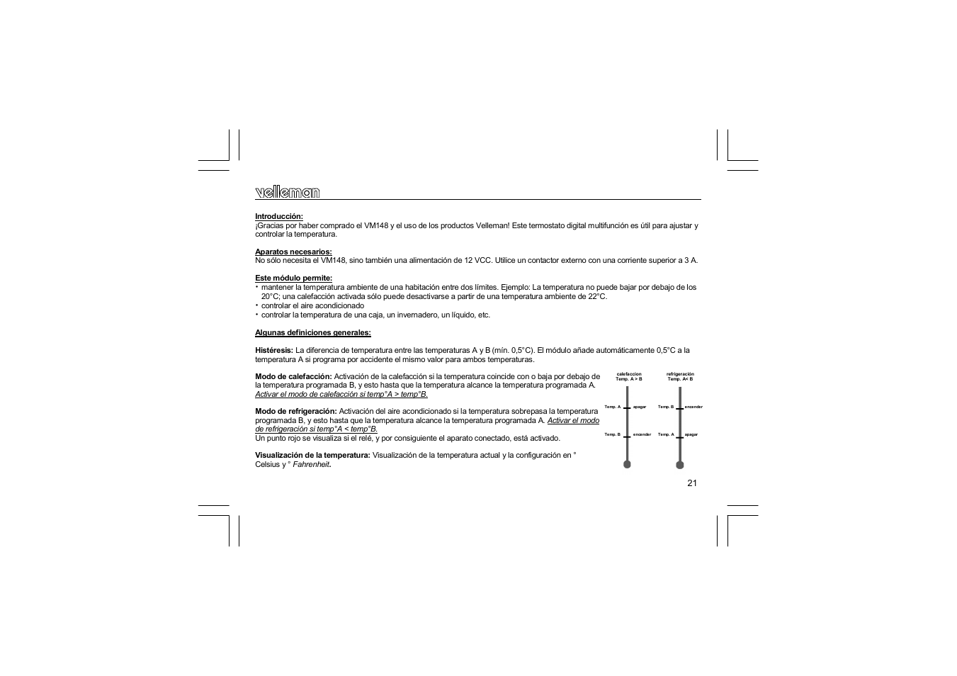 Velleman VM148 User Manual | Page 21 / 24