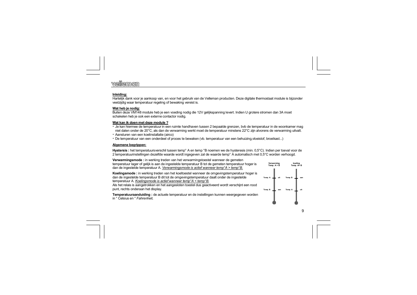 Velleman VM148 User Manual | Page 9 / 24