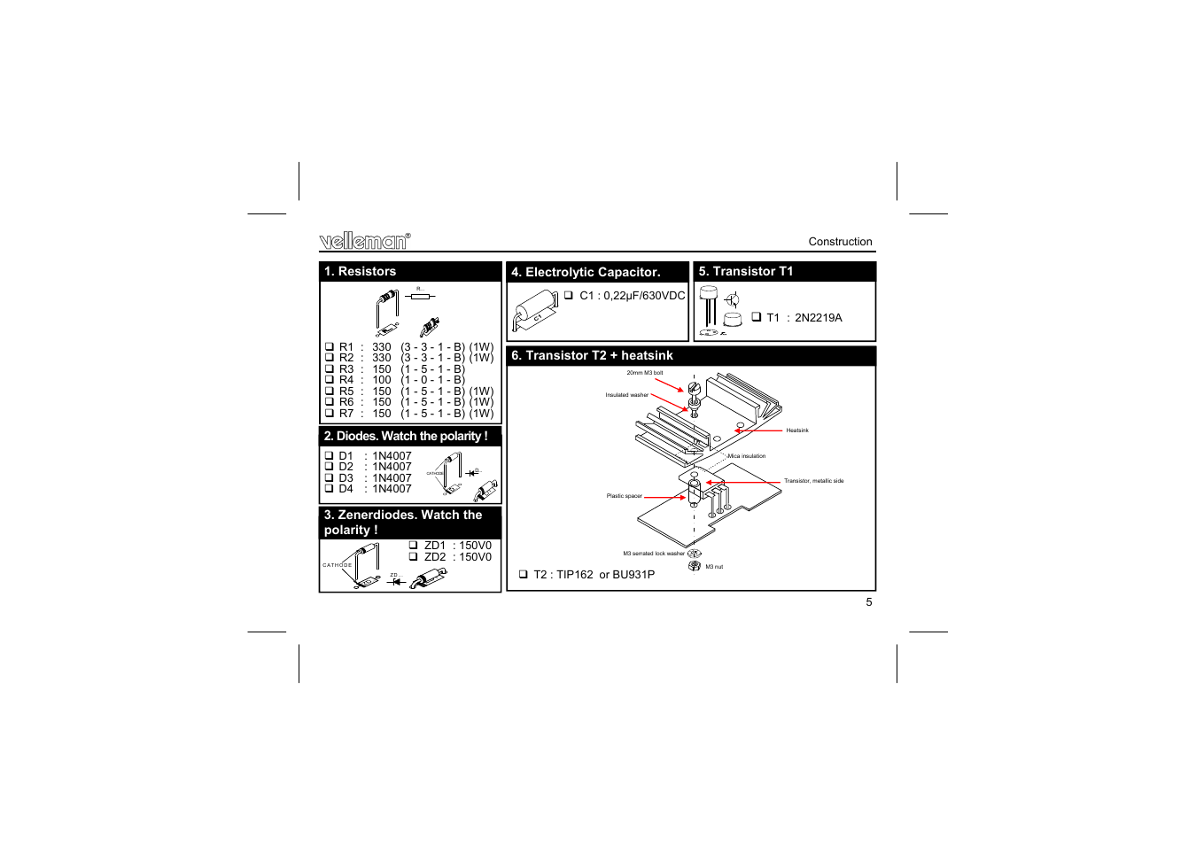 Velleman projects K2543 Assembly instructions User Manual | Page 5 / 12