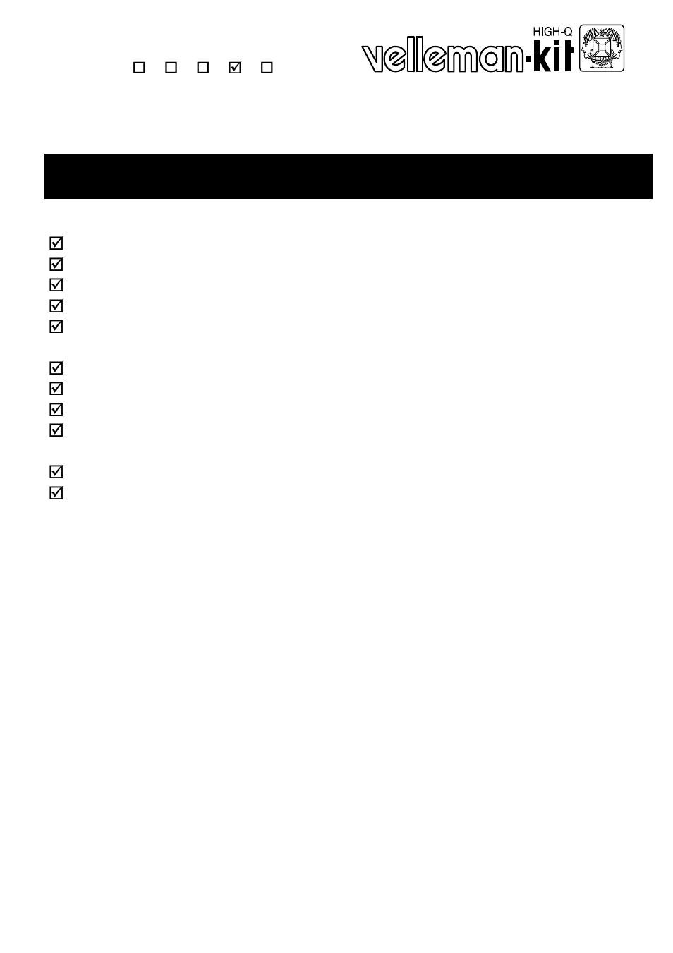 Velleman projects K5600R Assembly instructions User Manual | 14 pages