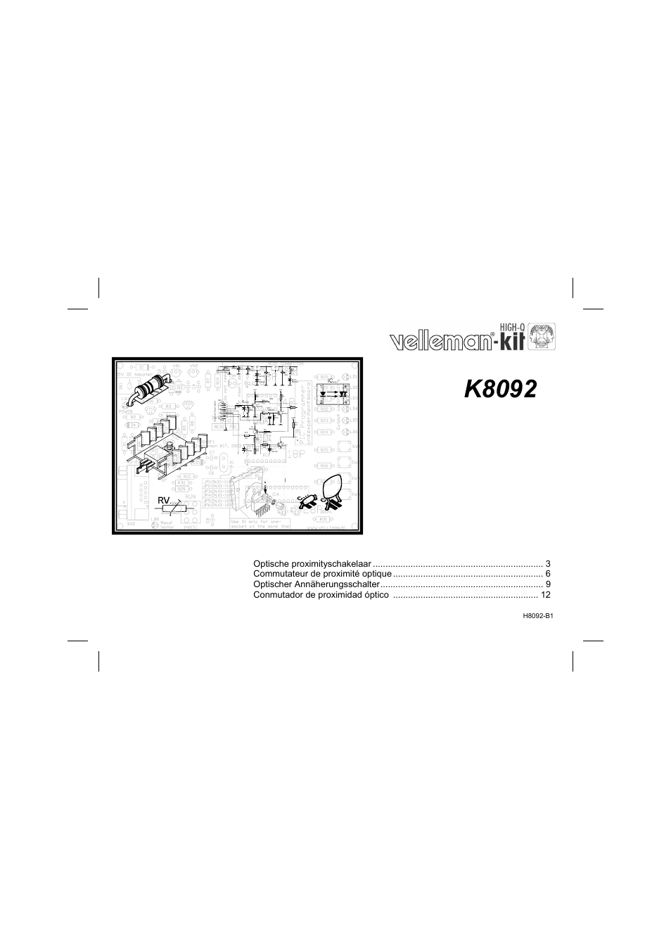 Velleman К8092 User Manual | 16 pages