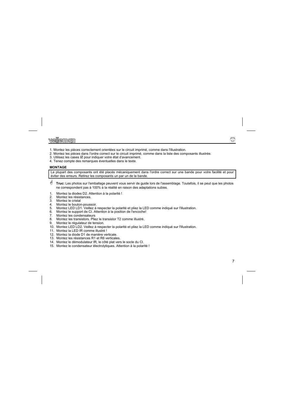 Velleman К8092 User Manual | Page 7 / 16