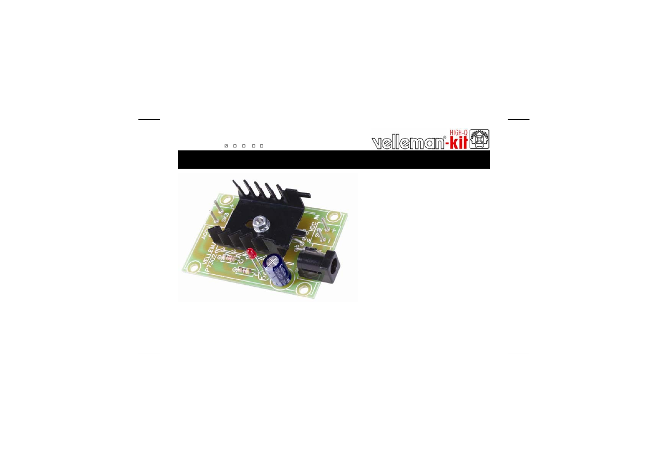 Velleman projects K7302 Assembly instructions User Manual | 12 pages