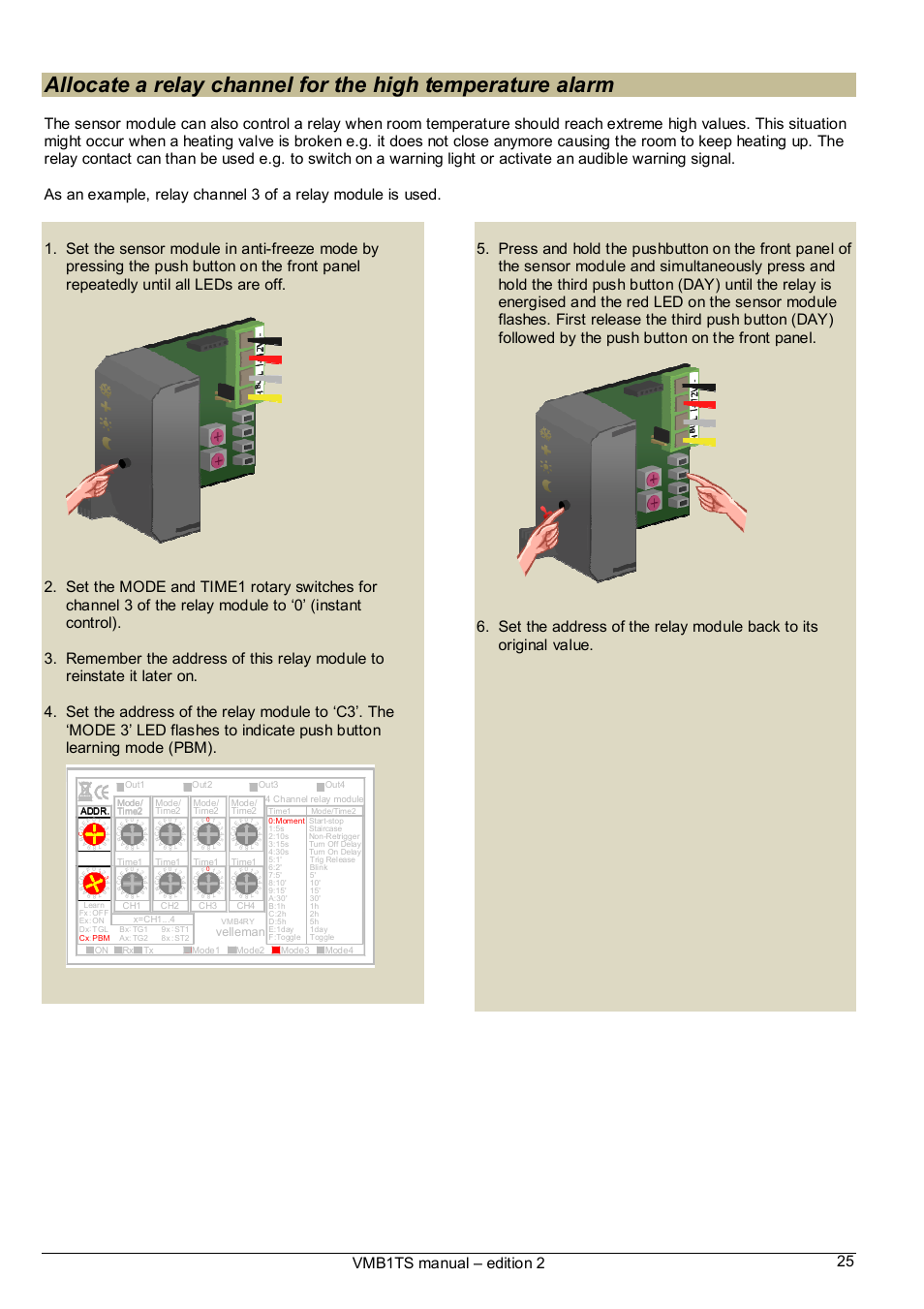 Vmb1ts manual – edition 2 25, Velleman | Velleman VMB1TS User Manual | Page 25 / 43