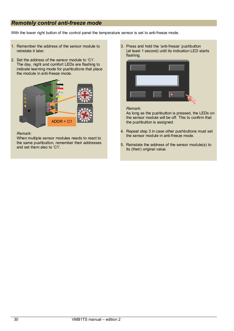 Remotely control anti-freeze mode | Velleman VMB1TS User Manual | Page 30 / 43