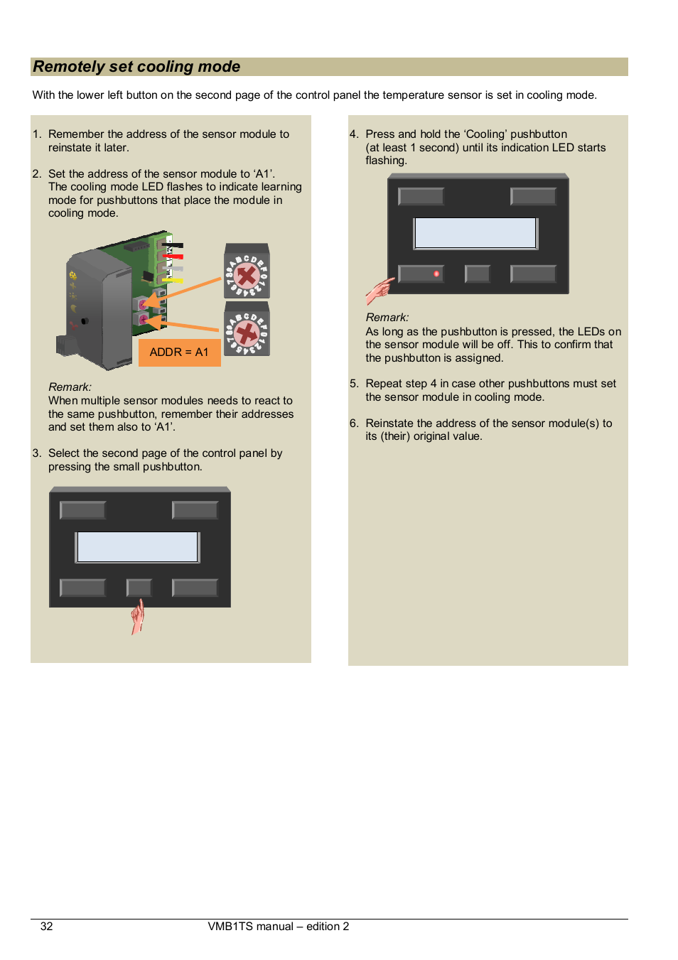 Remotely set cooling mode | Velleman VMB1TS User Manual | Page 32 / 43