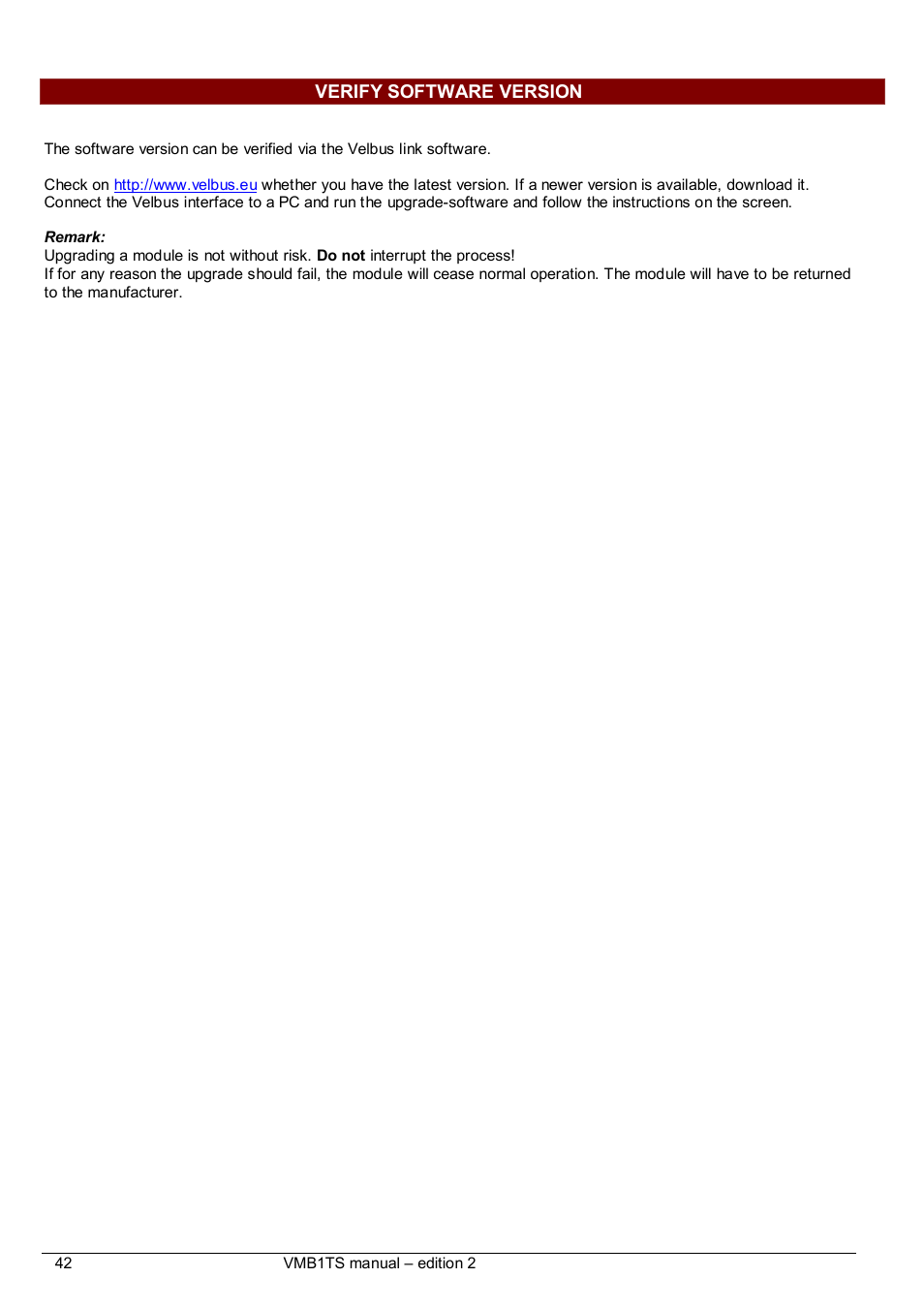 Velleman VMB1TS User Manual | Page 42 / 43