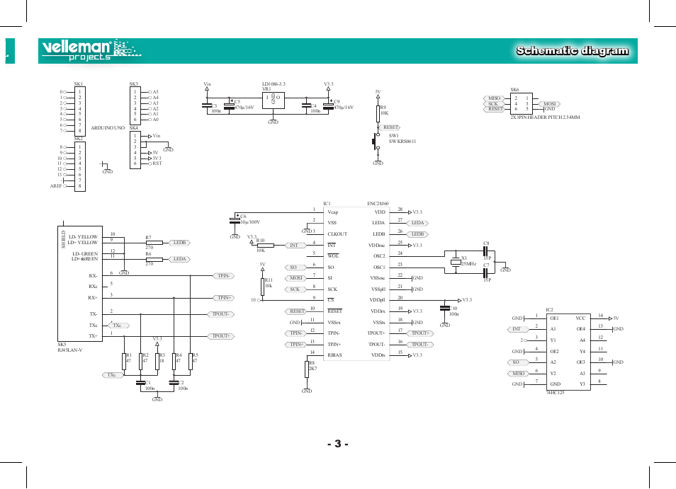 Schematic diagram | Velleman VMa04 User Manual | Page 3 / 4