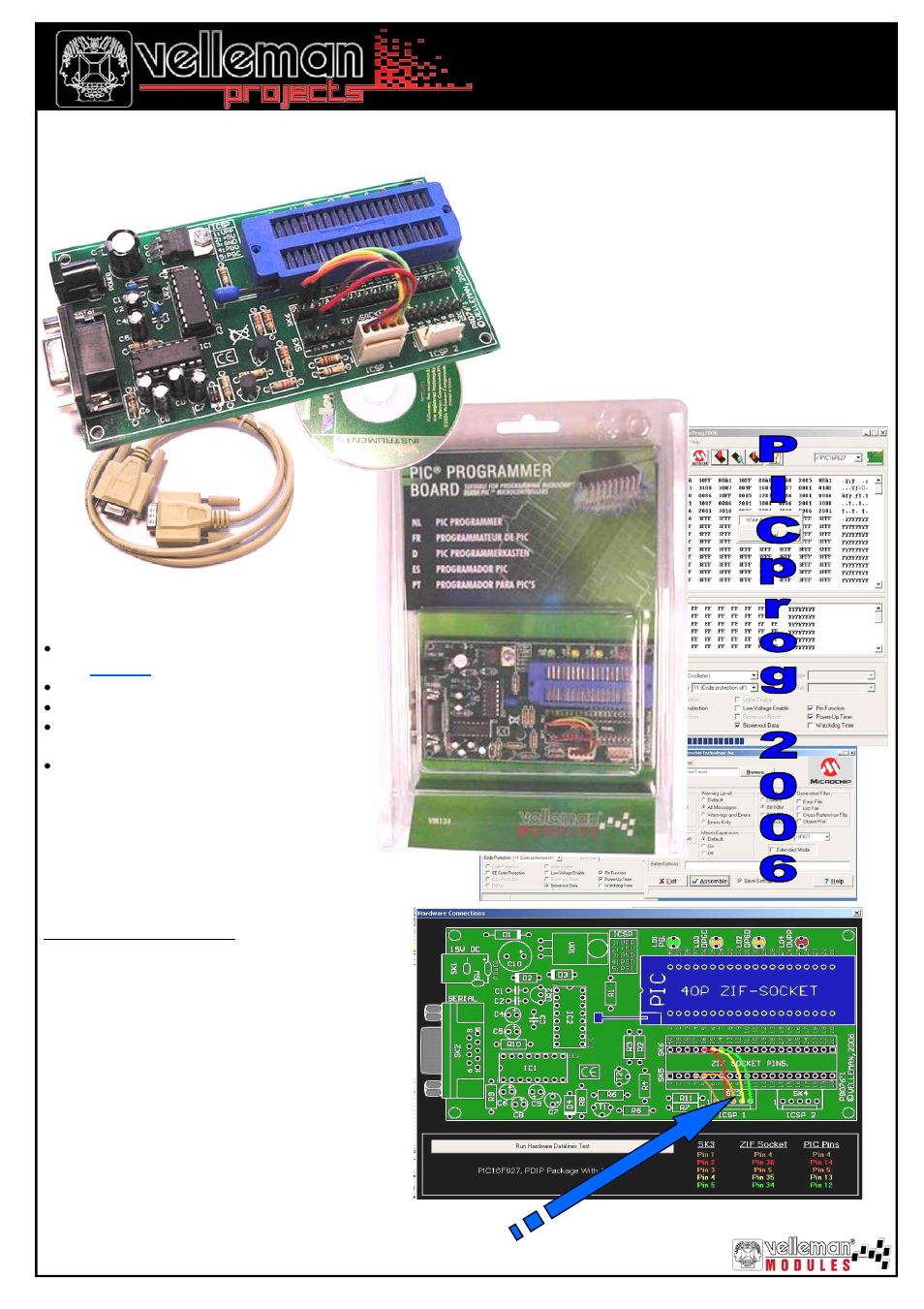 Velleman projects VM134 Datasheet User Manual | 1 page