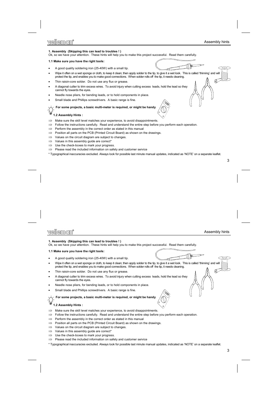 Velleman К8074 User Manual | Page 3 / 12