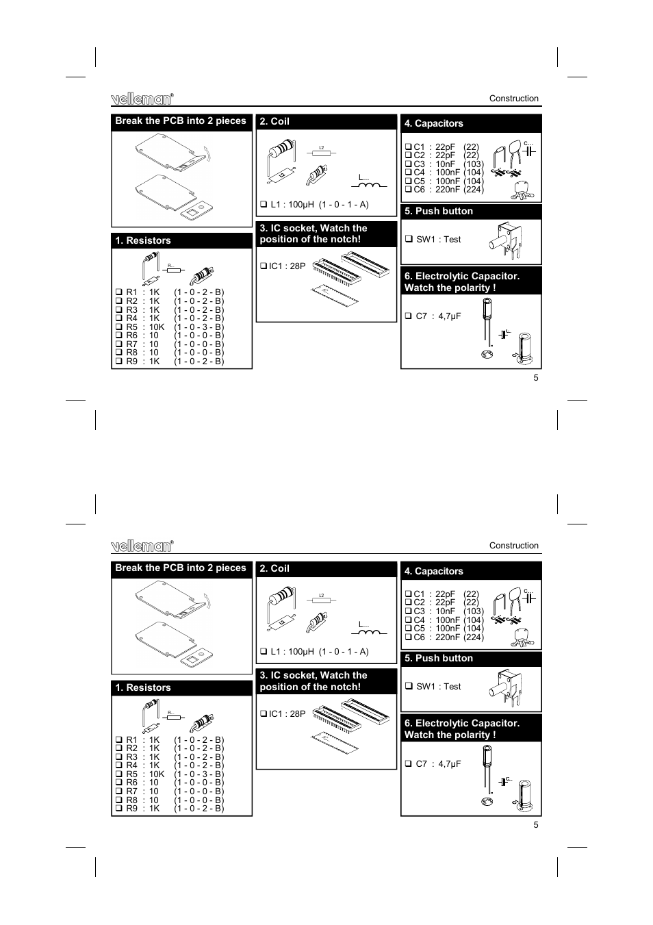 Velleman К8074 User Manual | Page 5 / 12