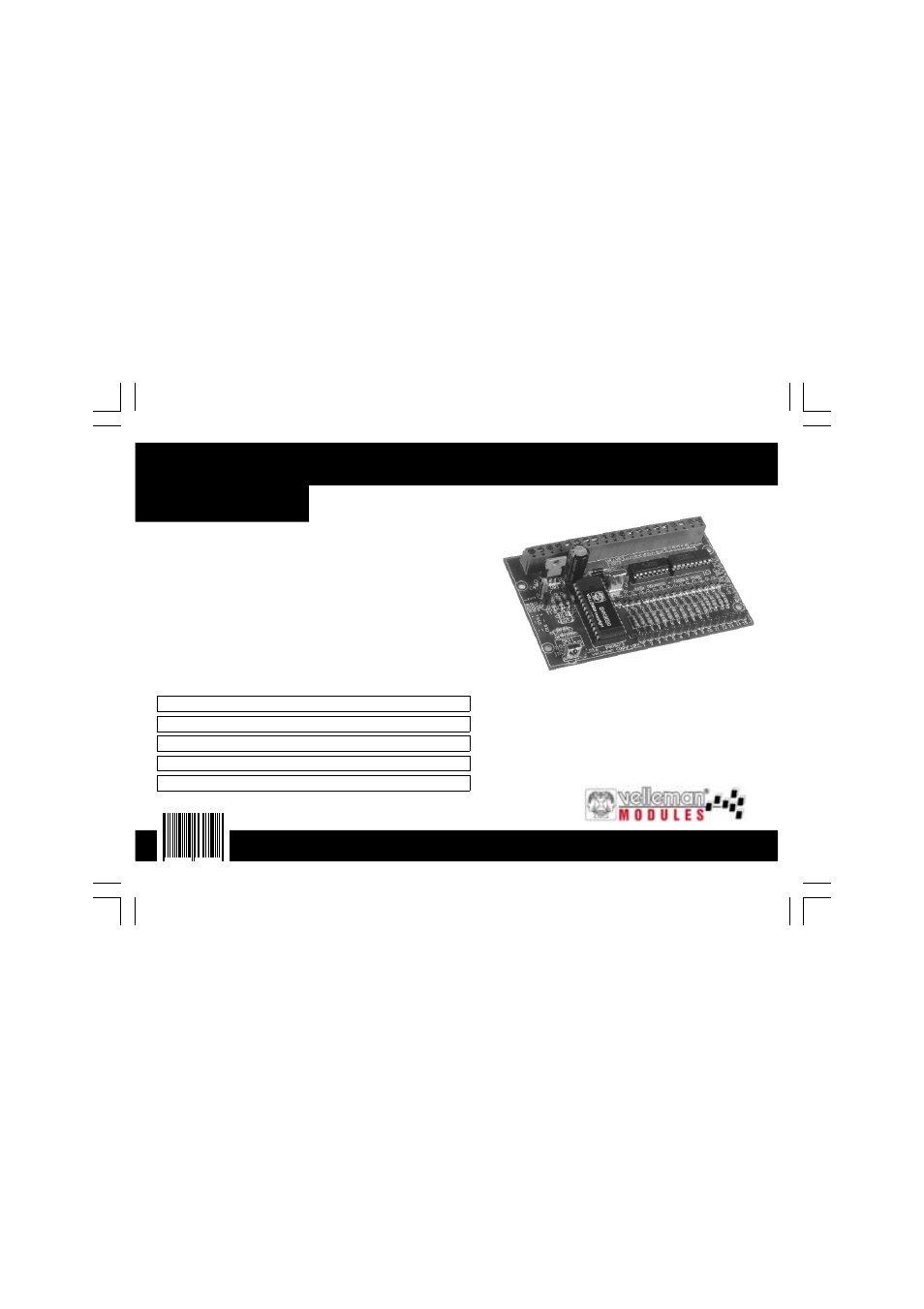 Vm122, 15 channel ir receiver | Velleman VM122 User Manual | Page 44 / 44