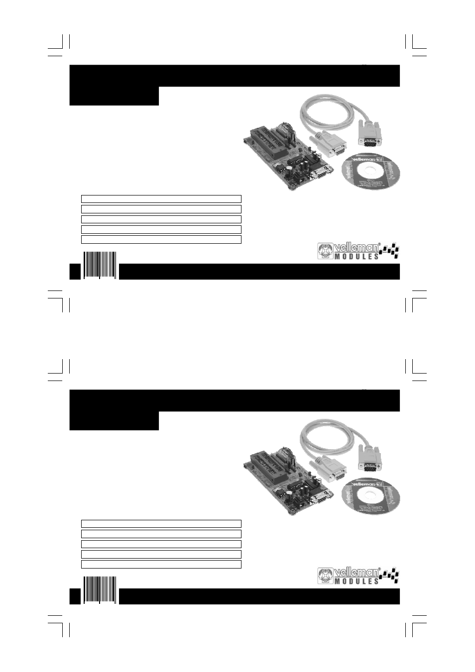 Vm134, Programmer board | Velleman VM134 User Manual | Page 24 / 24