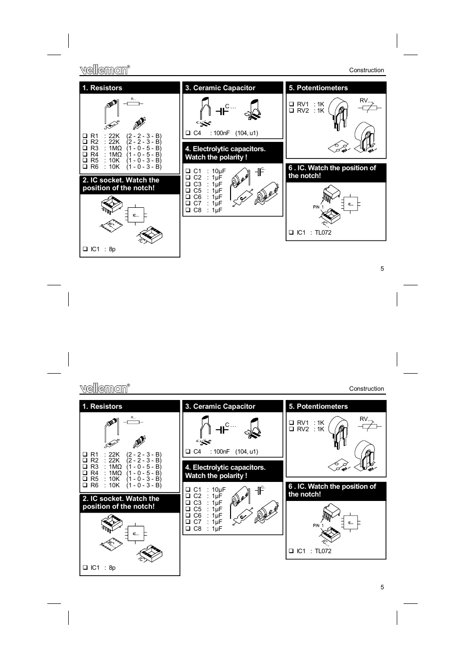 Velleman projects K2572 Assembly instructions User Manual | Page 5 / 8