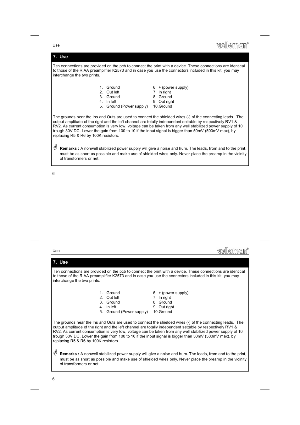 Velleman projects K2572 Assembly instructions User Manual | Page 6 / 8