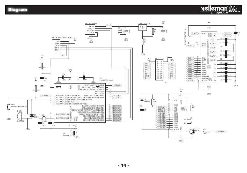 Diagram | Velleman projects K8101 Assembly instructions User Manual | Page 14 / 16