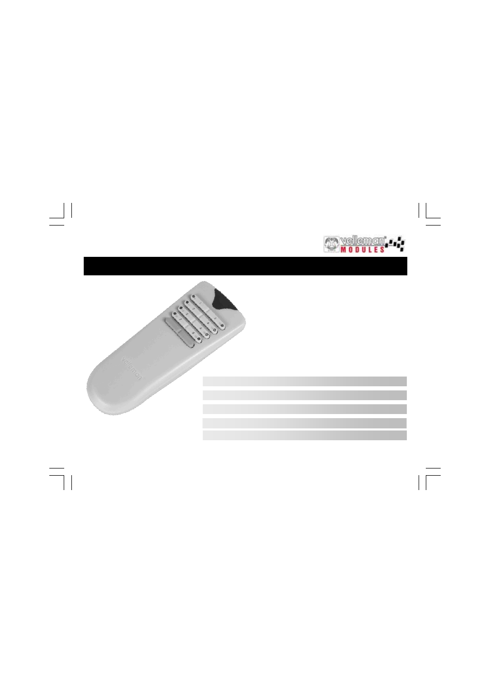 Velleman VM121 User Manual | 32 pages