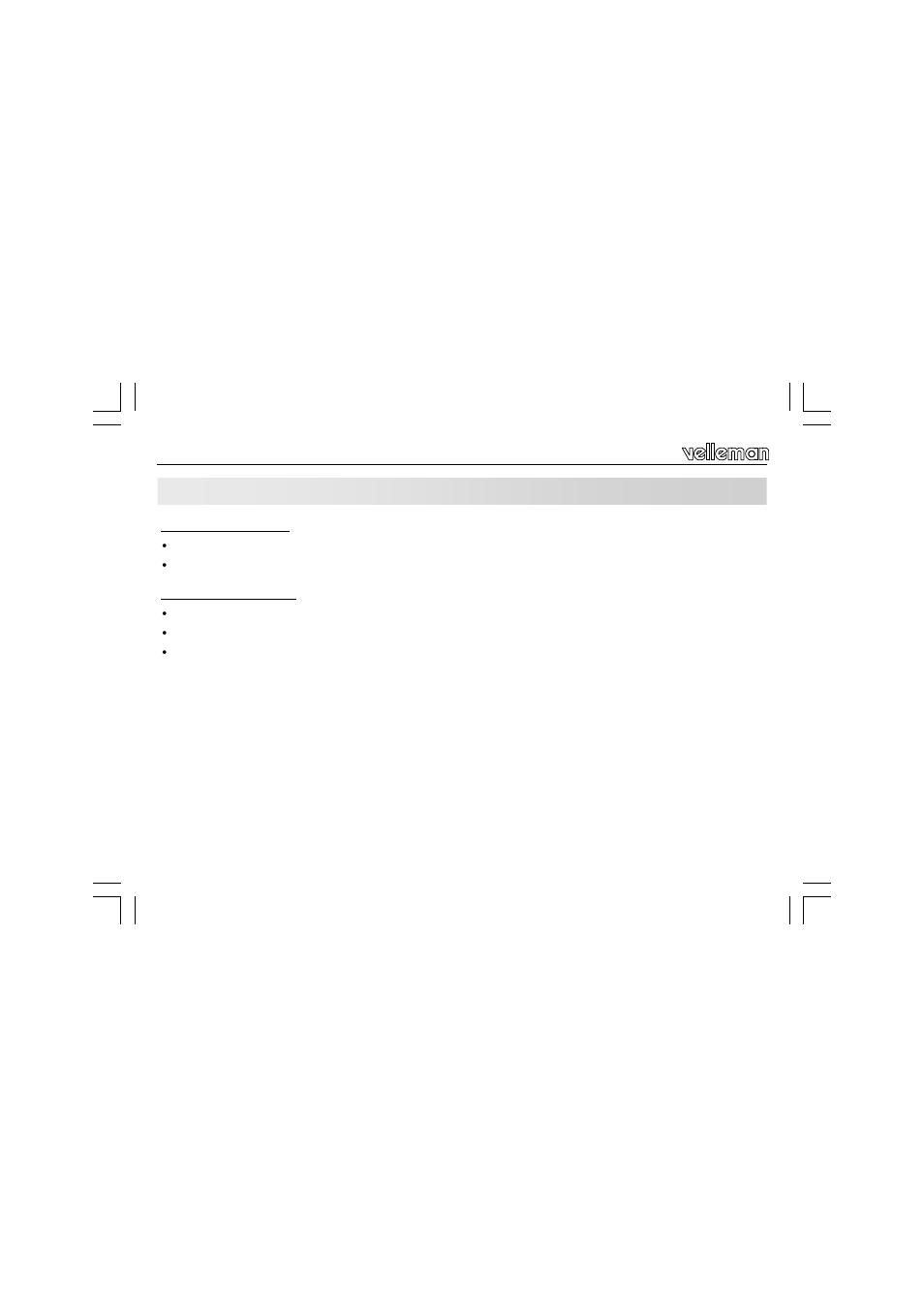Velleman VM121 User Manual | Page 30 / 32
