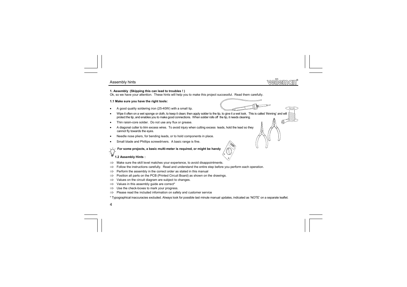 Velleman projects K3500 Assembly instructions User Manual | Page 4 / 12