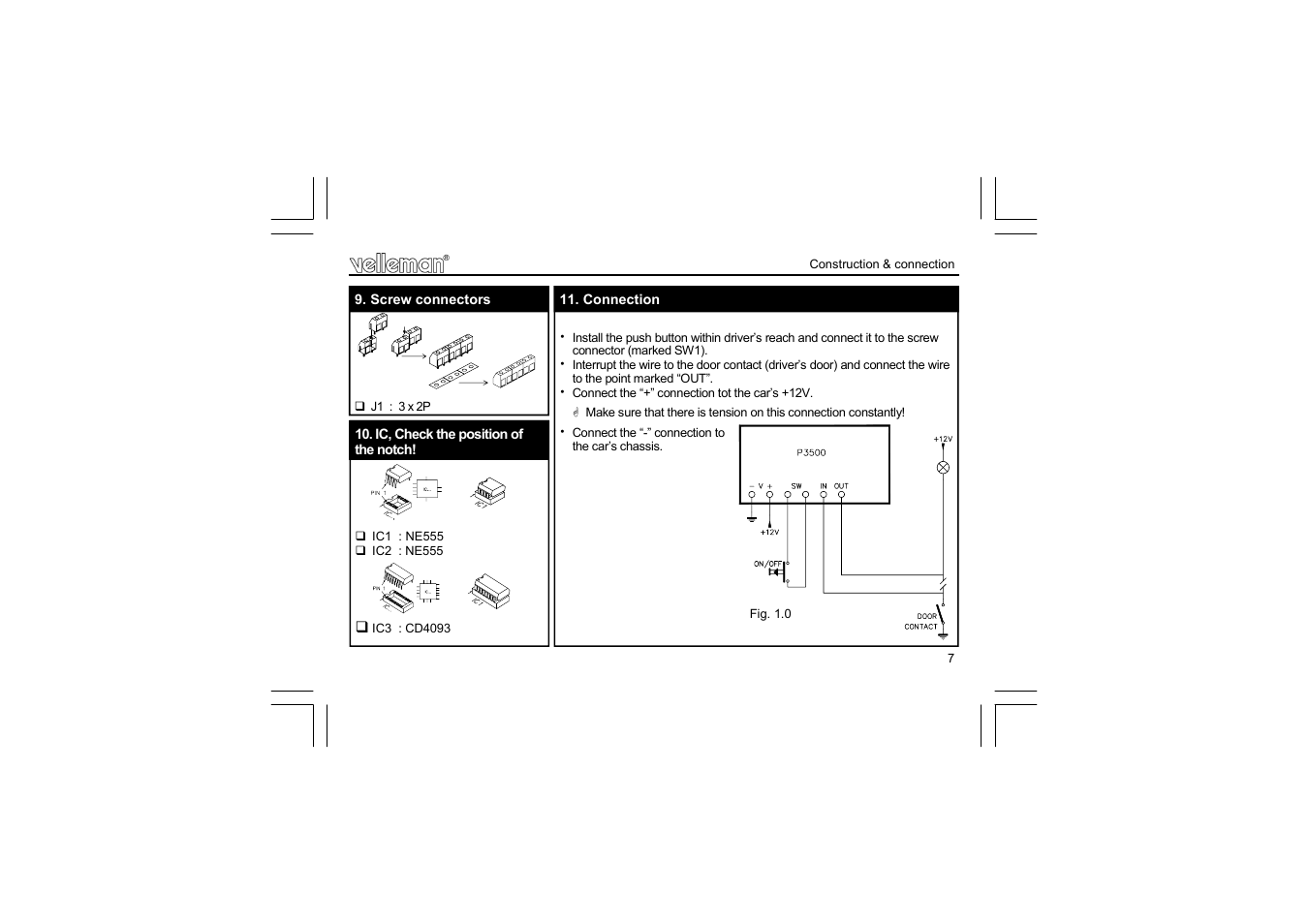 Velleman projects K3500 Assembly instructions User Manual | Page 7 / 12