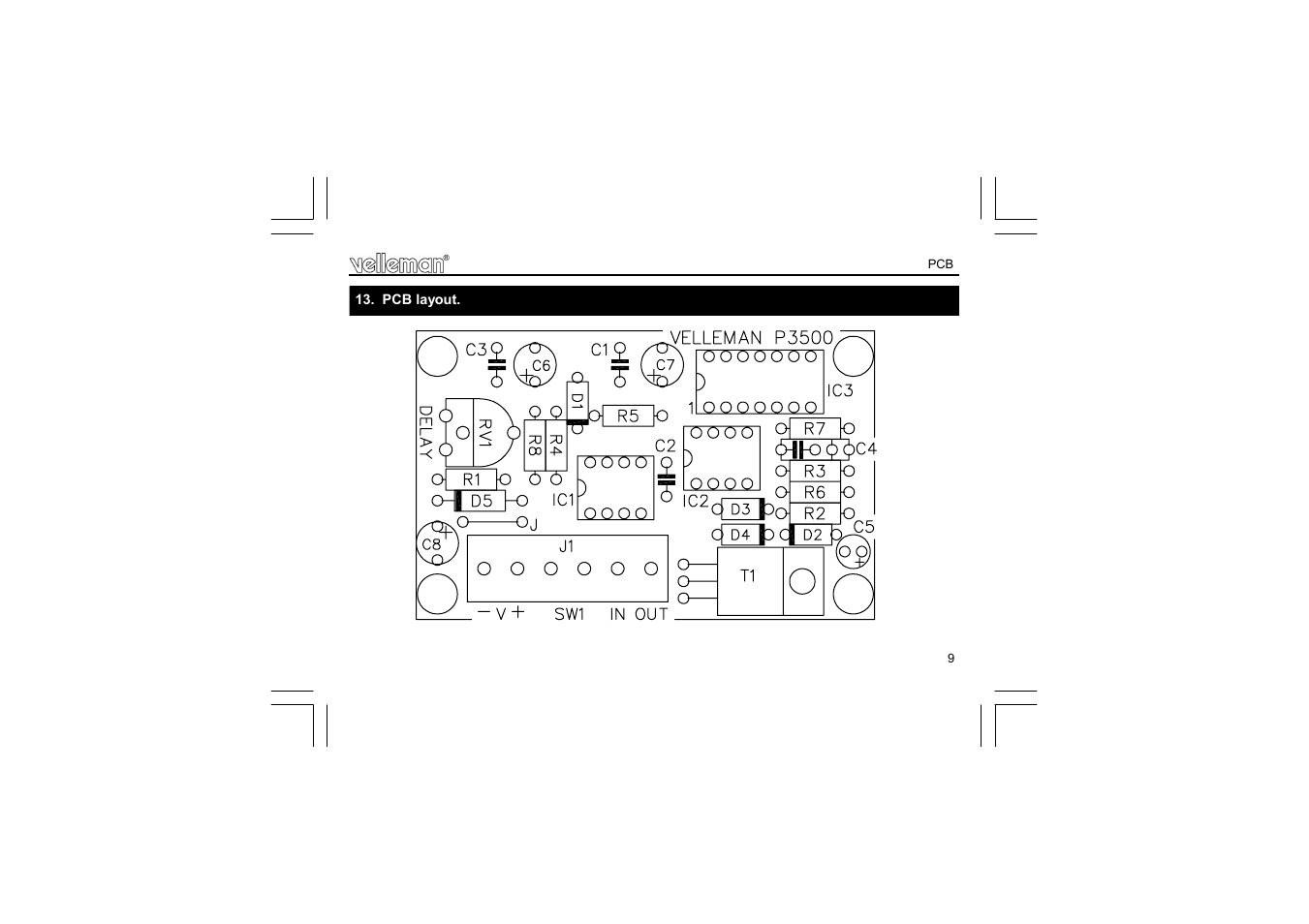 Velleman projects K3500 Assembly instructions User Manual | Page 9 / 12