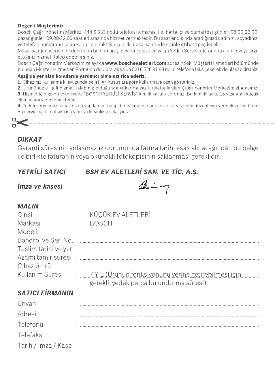 Bosch MSM 7300 User Manual | Page 46 / 72