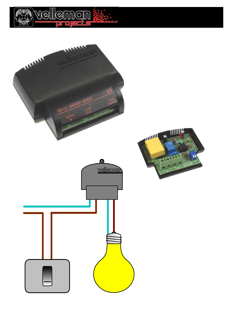 Velleman projects VM133 Datasheet User Manual | 1 page