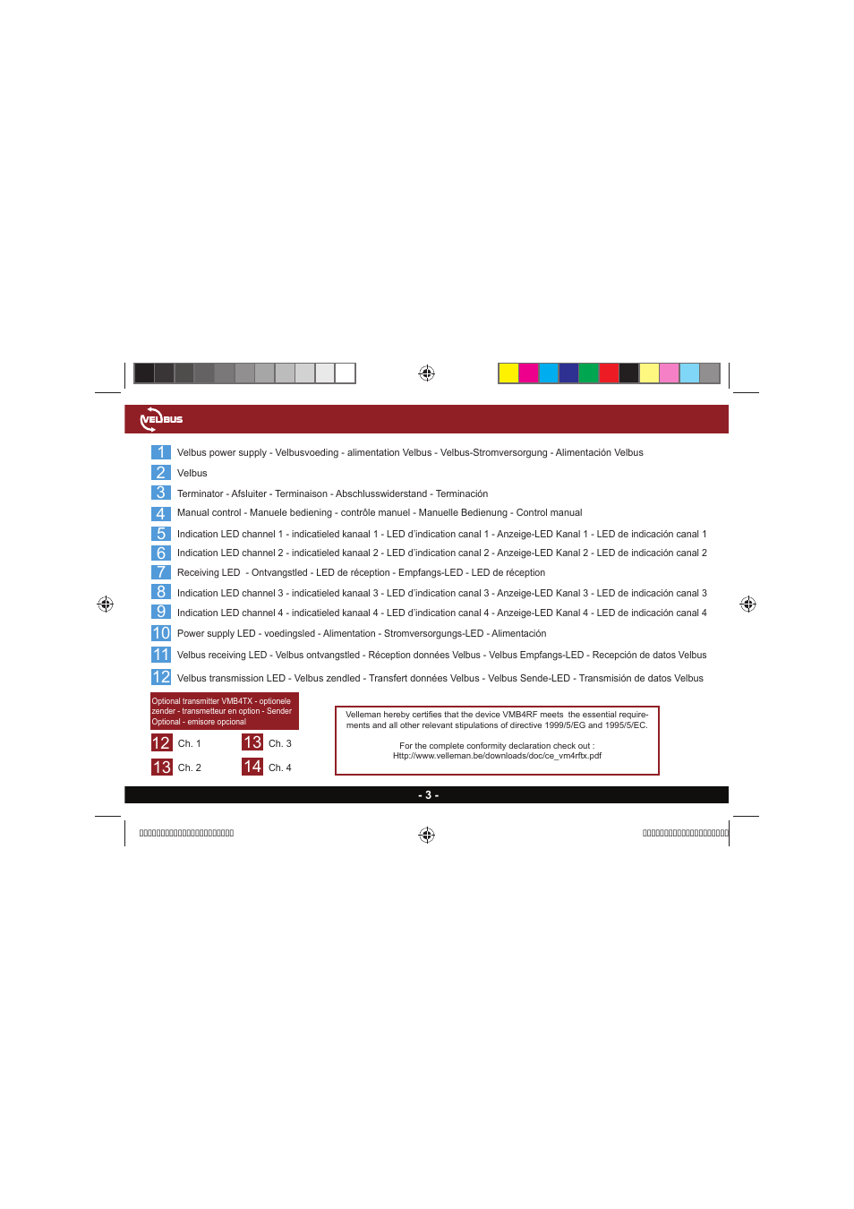 Velleman VMB4RF User Manual | Page 3 / 8