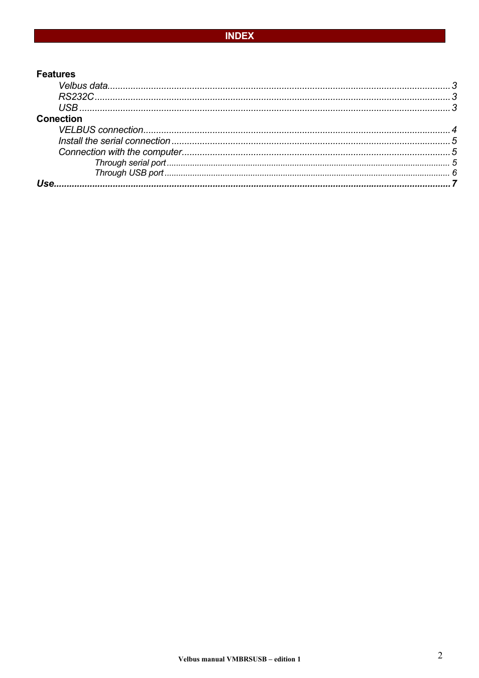 Velleman VMBRSUSB User Manual | Page 2 / 8