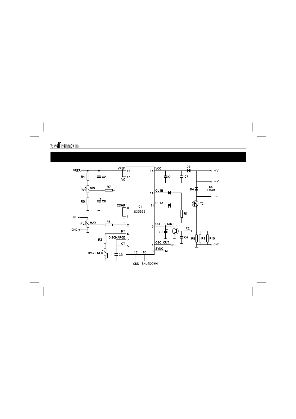 Schematic diagram | Velleman projects K8004 Assembly instructions User Manual | Page 11 / 12