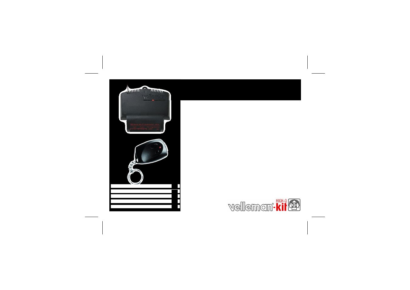 Velleman VM152 User Manual | 20 pages