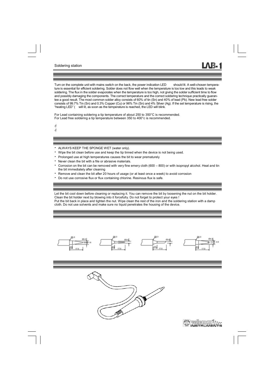 Velleman LAB1 User Manual | Page 14 / 64