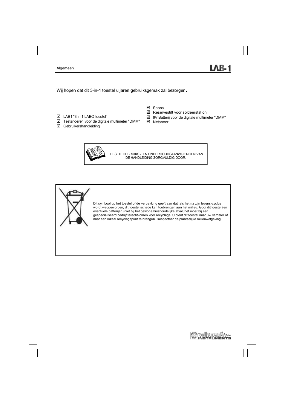 Velleman LAB1 User Manual | Page 16 / 64