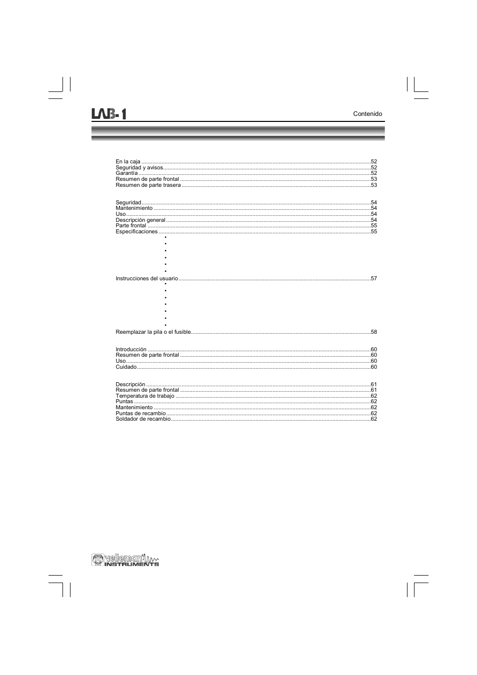 Velleman LAB1 User Manual | Page 51 / 64