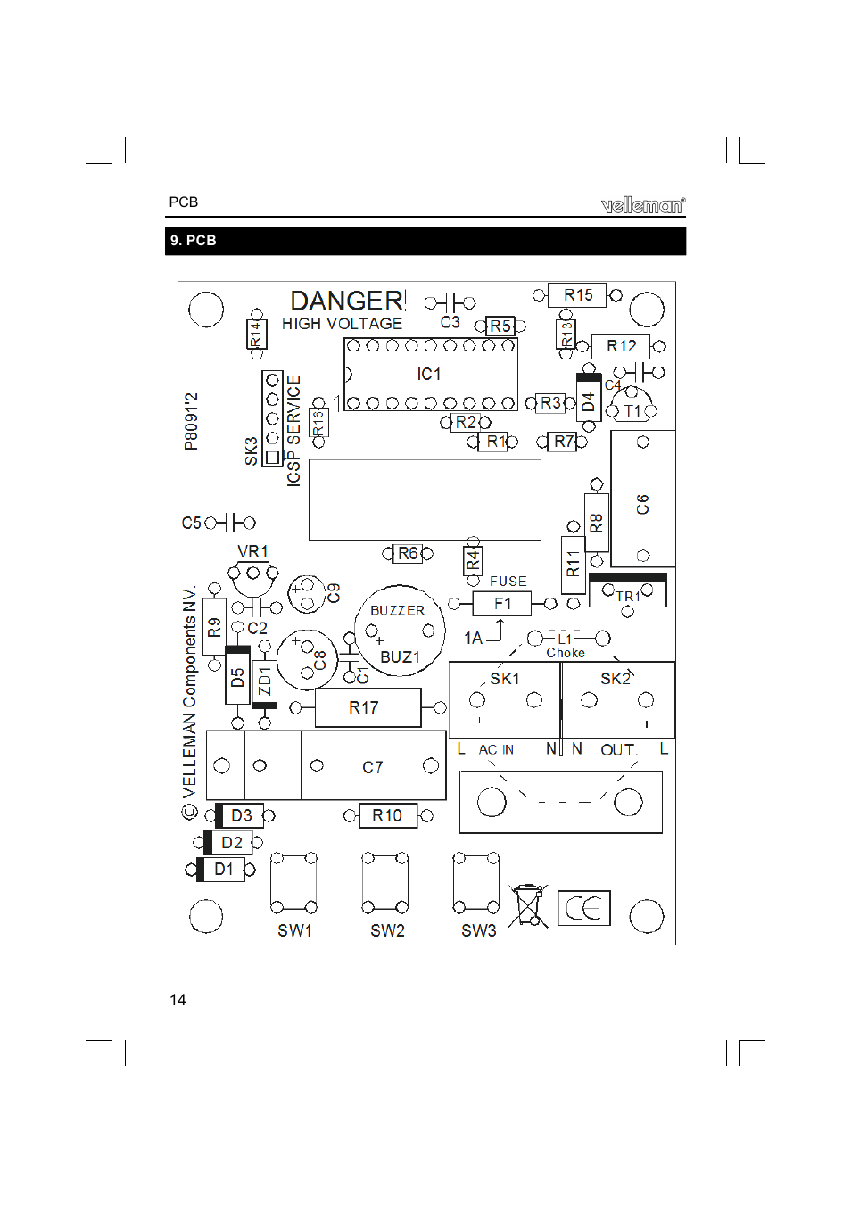 Velleman К8091 User Manual | Page 14 / 16