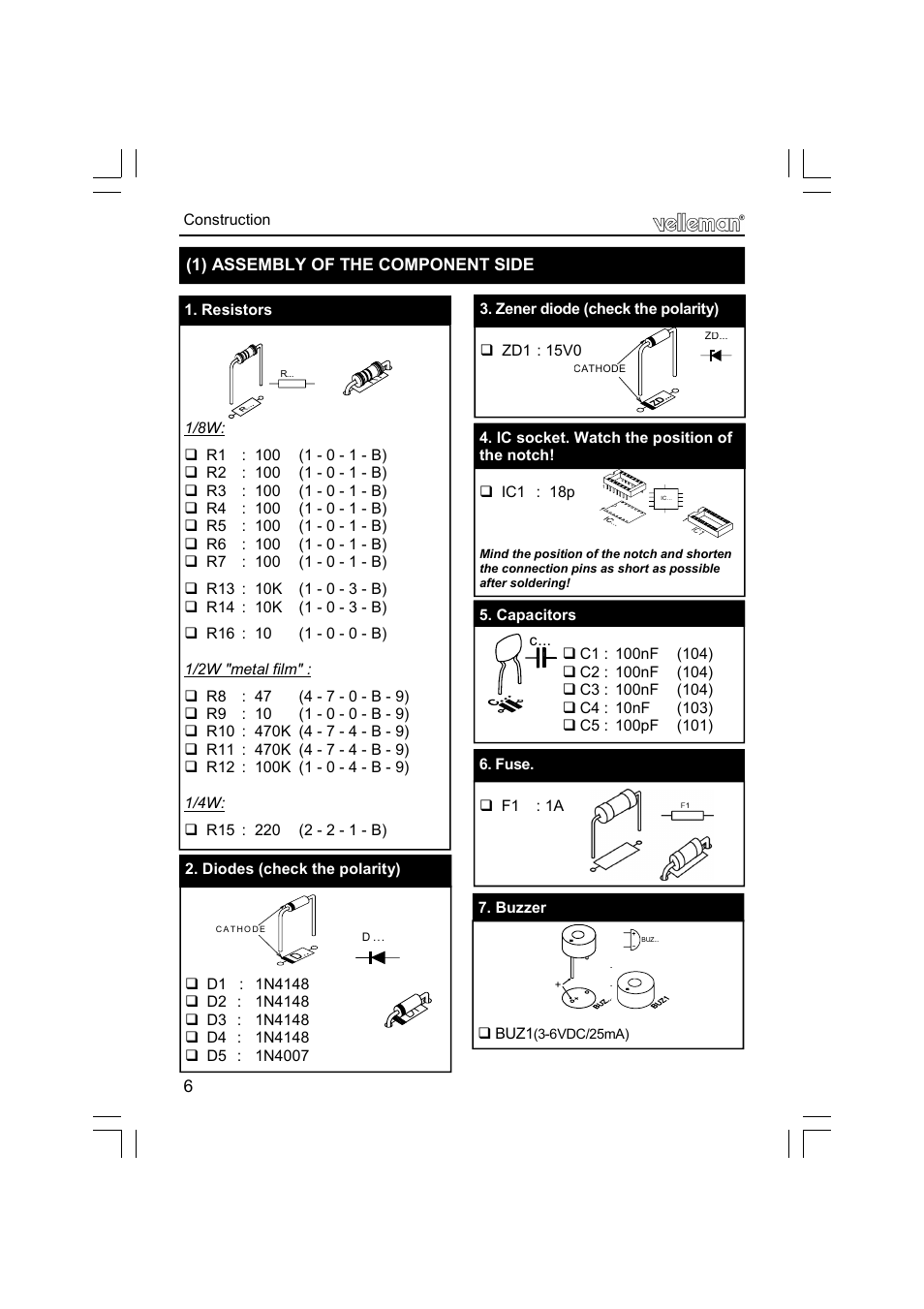 Velleman К8091 User Manual | Page 6 / 16