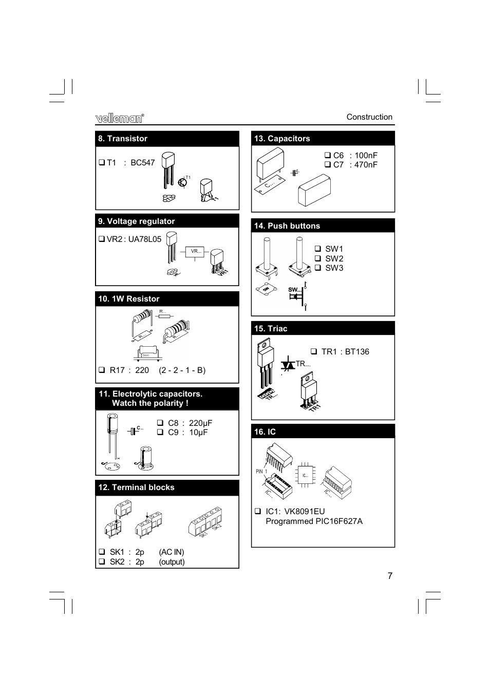 Velleman К8091 User Manual | Page 7 / 16