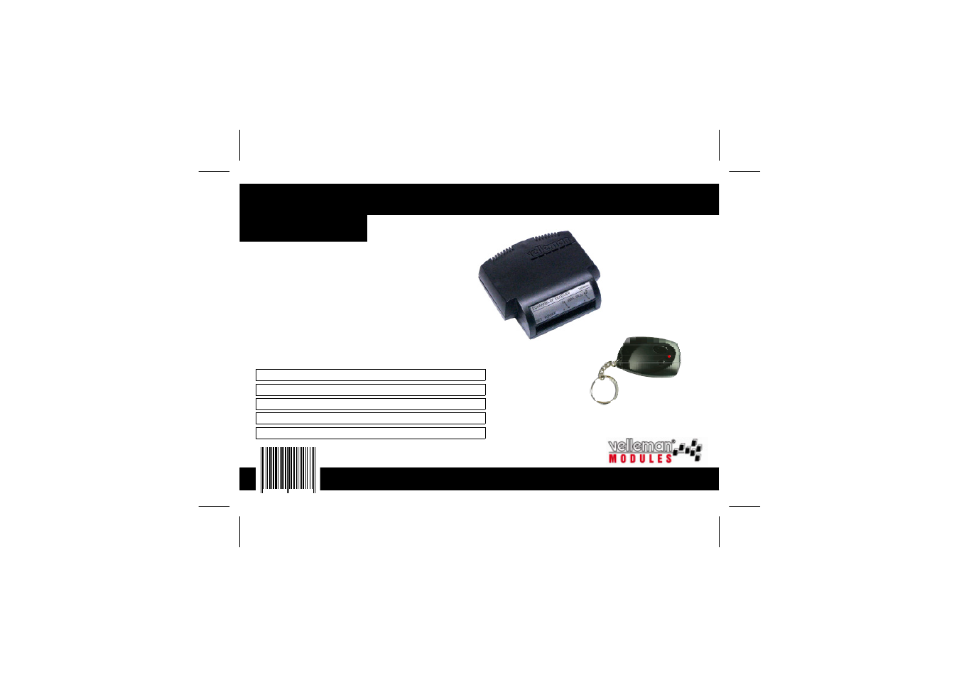 Vm130, Two channel rf remote control set | Velleman VM130 User Manual | Page 20 / 20