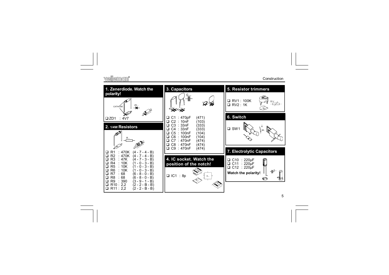 Velleman projects K4102 User Manual | Page 5 / 12