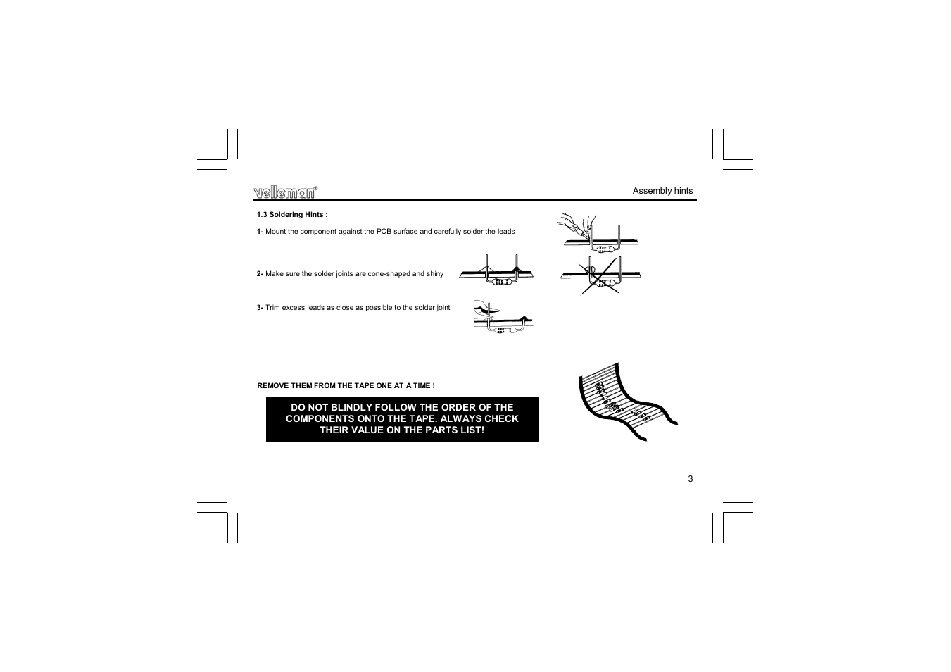 Velleman projects K2604 Assembly instructions User Manual | Page 3 / 8