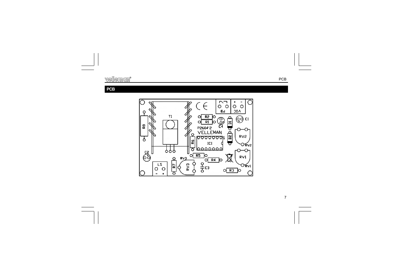 Velleman projects K2604 Assembly instructions User Manual | Page 7 / 8