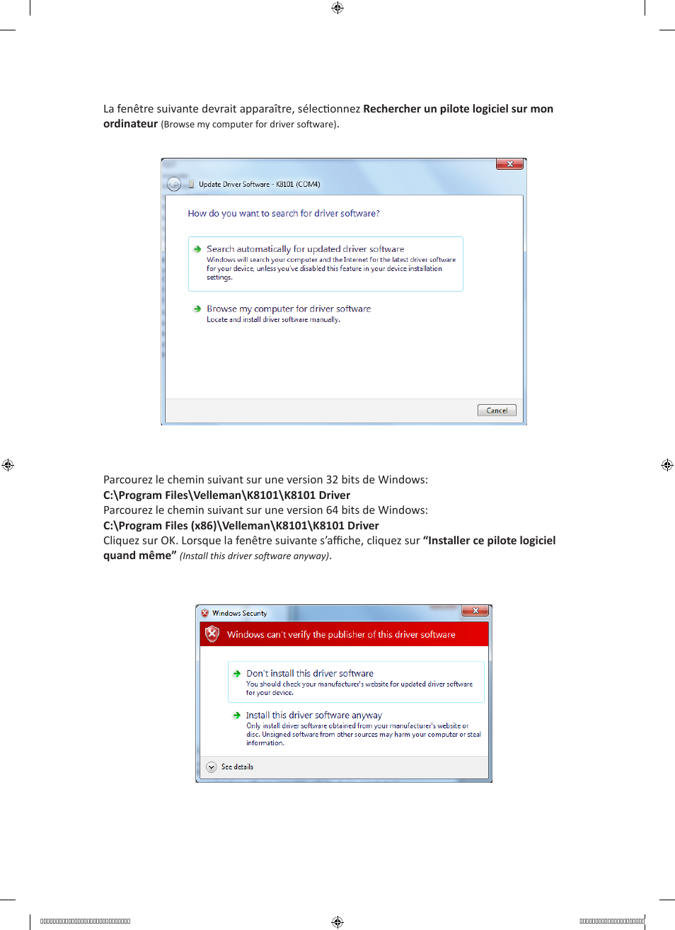 Velleman projects K8101 Driver installation guide User Manual | Page 11 / 20