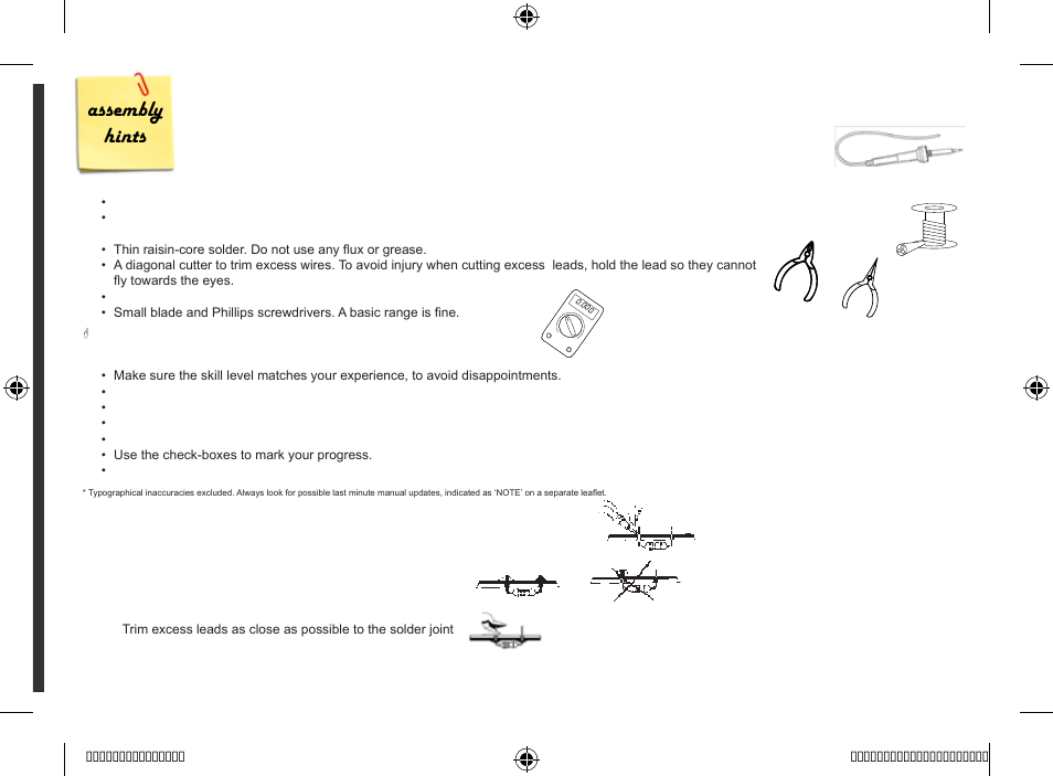 Assembly hints | Velleman projects K8093 User manual User Manual | Page 5 / 16