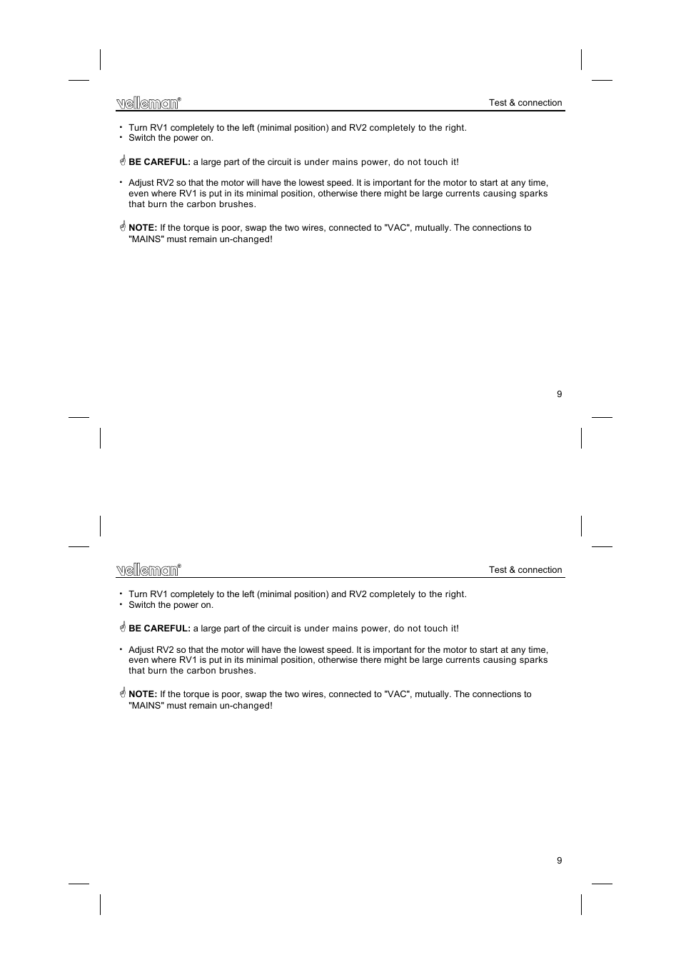 Velleman projects K2636 Assembly instructions User Manual | Page 9 / 12